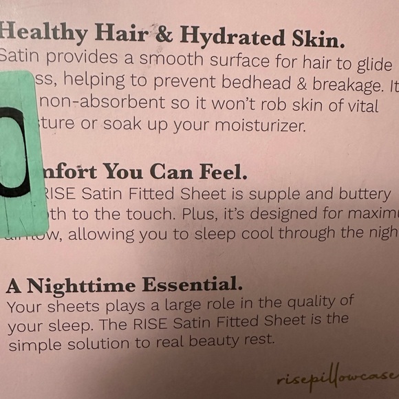 RISE Satin Flat Sheet in Queen in Charcoal Gray NIB - Picture 7 of 12